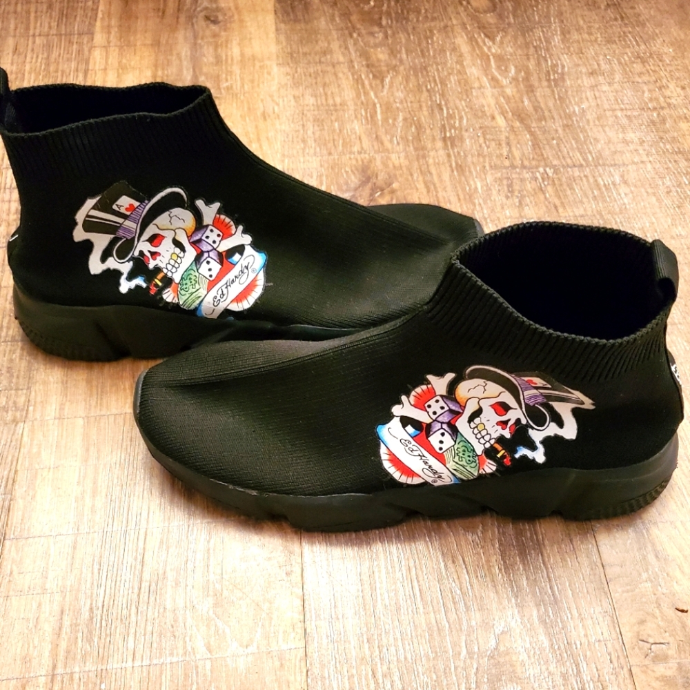 Ed hardy slip on sneakers